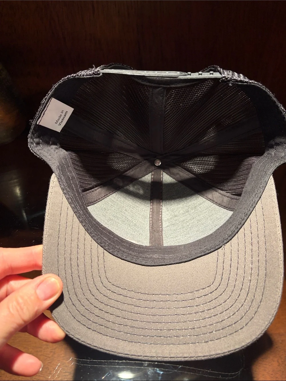 RedMax Gray/Black Mesh Trucker Cap with Red Logo